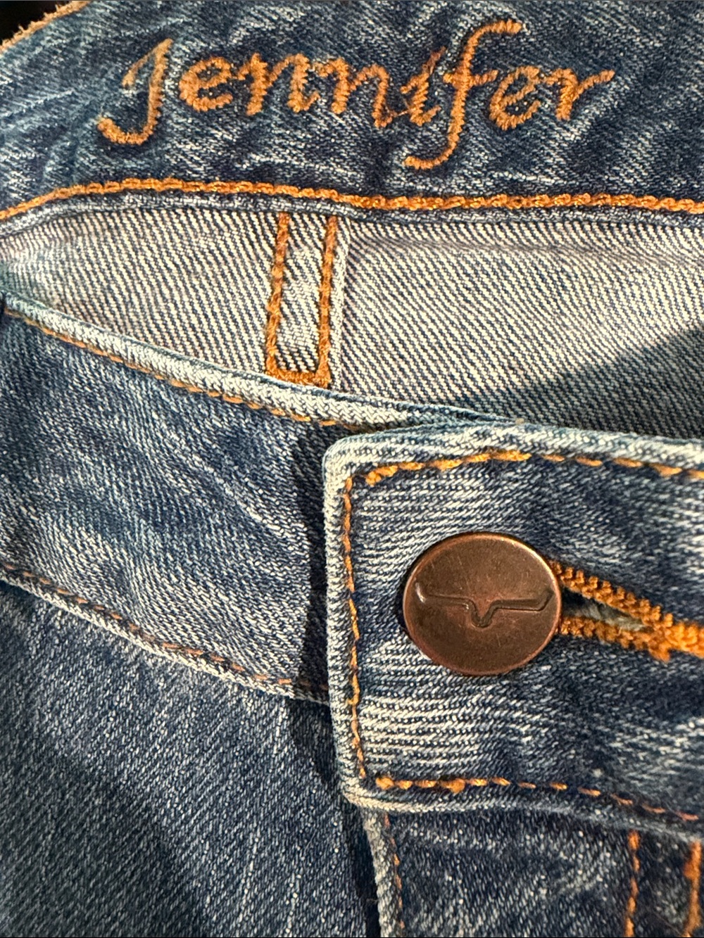 Kimes Ranch Medium Blue Flared Jeans - Picture 4 of 5